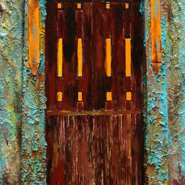 Mini Aqua Mexican Doorway