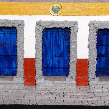 Triple Mexican Blue Doors