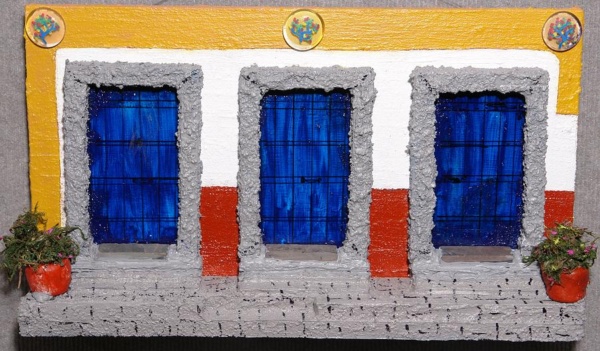 Triple Mexican Blue Doors